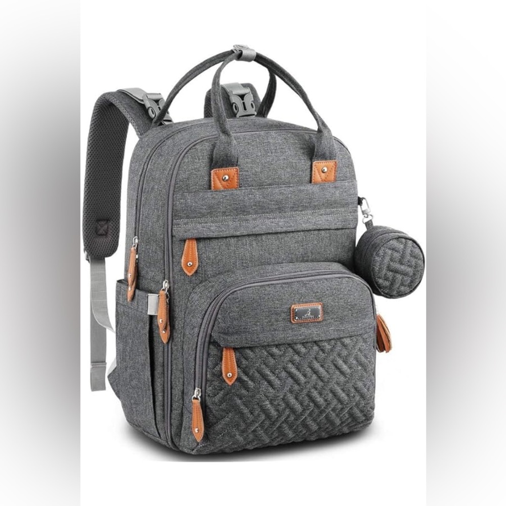 Diaper Bag/Backpack Charcoal Grey